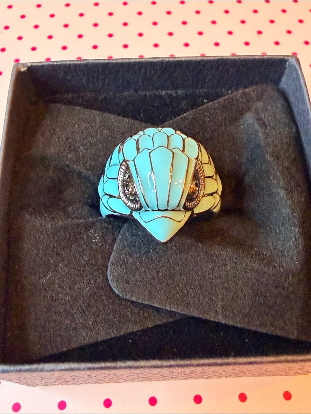 Kurt Geiger Blue Eagle Ring size 9